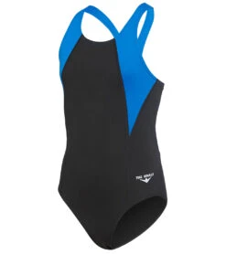 Girls' Surf Splice Wave Back One Piece Swimsuit