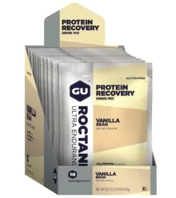 Gu Roctane Protein Recovery Mix ( 10 Single Serve Packs) -Speedos Shop 5666610446504 vanilla