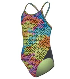 FUNKITA Girls' Celtic Pride Diamond Back One Piece Swimsuit
