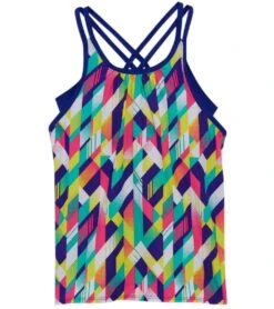 TYR Girls' Paint Party Olivia 2 In 1 Tankini Top (Big Kid)