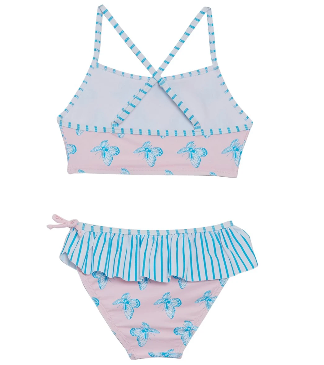 Girls' Butterfly Flutter High Neck Bikini Set (Baby, Little Kid, Big Kid) 2 Girls' Butterfly Flutter High Neck Bikini Set (Baby, Little Kid, Big Kid) - Image 2