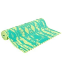 Gaiam Reversible Turquoise Lotus Printed Yoga Mat 68" 6mm Extra Thick -Speedos Shop 5668997169320 turquoiselotus 3a