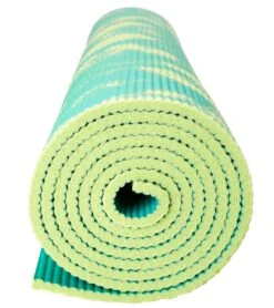 Gaiam Reversible Turquoise Lotus Printed Yoga Mat 68" 6mm Extra Thick -Speedos Shop 5668997169320 turquoiselotus 4a