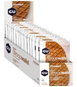 Gu Energy Stroopwafel - Gluten Free (16 Pack) -Speedos Shop 5669752832168 coconut