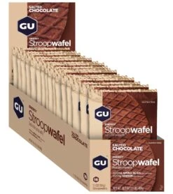 Gu Energy Stroopwafel - Gluten Free (16 Pack) -Speedos Shop 5669752963240 saltedchocolate