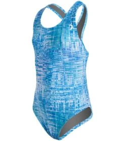 Soundwaves Youth Race Back One Piece Swimsuit