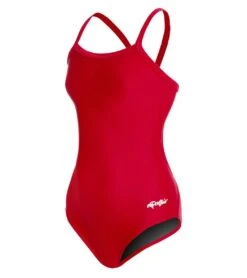 Xtra Life Lycra Solid Youth V-2 Back One Piece Swimsuit