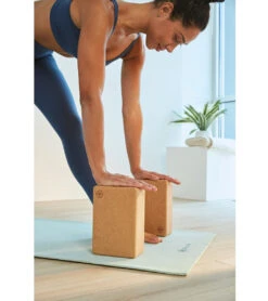 Gaiam Natural Cork Yoga Block Standard 4 Inch -Speedos Shop 5672139391144 6