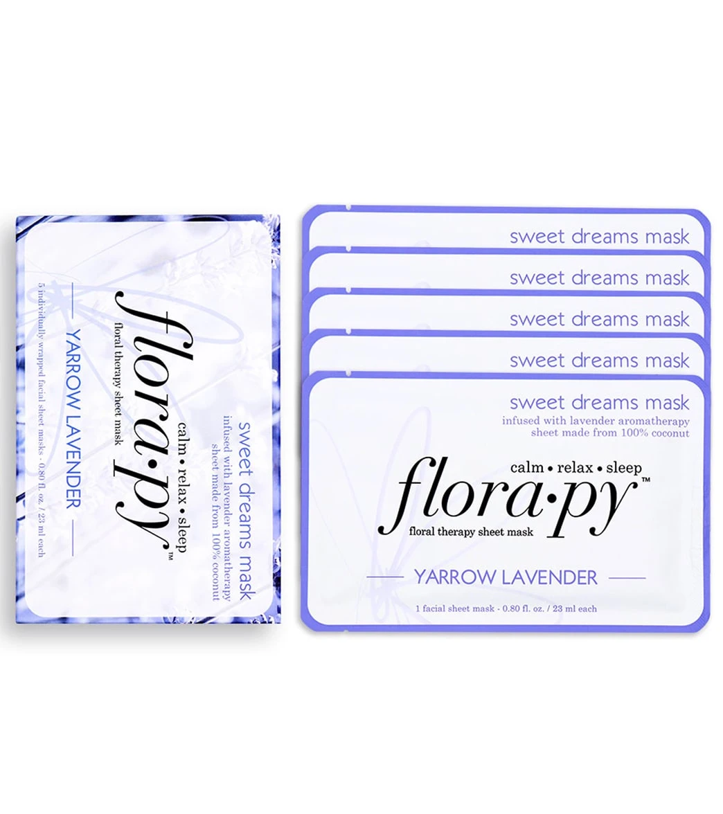 Sweet Dreams Aromatherapy Sheet Mask 5 Count, Yarrow Lavender 3 Sweet Dreams Aromatherapy Sheet Mask 5 Count, Yarrow Lavender - Image 3