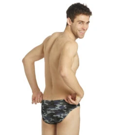 HydroLast Men's Camo Water Polo Brief -Speedos Shop 6690450505896 blackmulti 4a