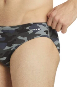 HydroLast Men's Camo Water Polo Brief -Speedos Shop 6690450505896 blackmulti 9a