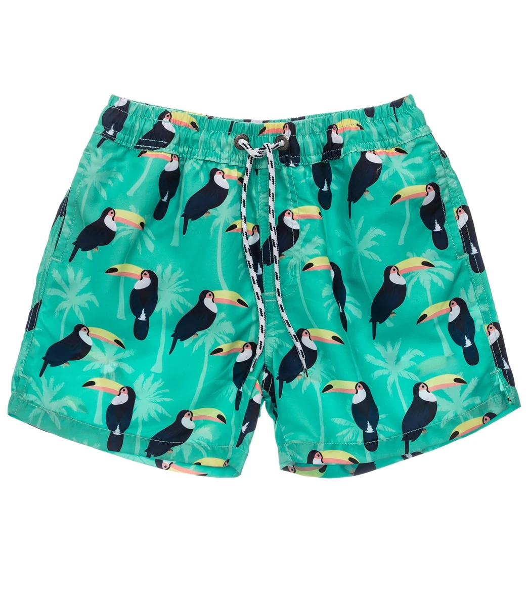Boys' Toucan Talk Volley Swim Trunk (Toddler, Little Kid, Big Kid) 1 Boys' Toucan Talk Volley Swim Trunk (Toddler, Little Kid, Big Kid)
