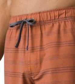 Prana Metric E-Waist 19" Swim Trunks -Speedos Shop 6876305653928 redclaystripe 4a