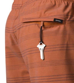 Prana Metric E-Waist 19" Swim Trunks -Speedos Shop 6876305653928 redclaystripe 5a