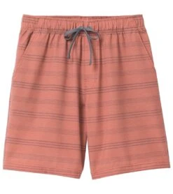 Prana Metric E-Waist 19" Swim Trunks -Speedos Shop 6876305653928 redclaystripe 6a