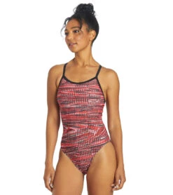Drift Thin Strap One Piece Swimsuit -Speedos Shop 6942387339432 red 4a