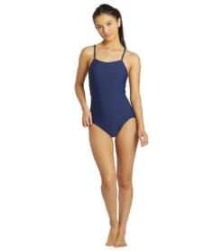 Women's Belle Solid One Piece Swimsuit -Speedos Shop 7012300619944 navy 4a