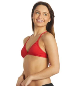 Women's Triangle Solid Bikini Top 9 Women's Triangle Solid Bikini Top -Speedos Shop 7012302323880 red 5a