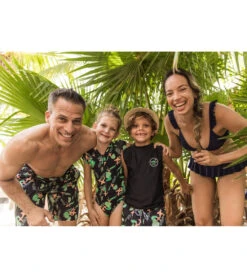 Boys' Neon Rainforest Volley Board Short (Toddler, Little Kid, Big Kid) -Speedos Shop 7217025220776 black 4a