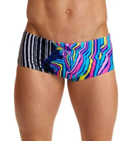 Funky Trunks Men's Zorse Code Sidewinder Trunk Square Leg Swimsuit