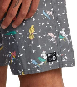 RVCA Men's LP X KLW Elastic 17" Boardshorts -Speedos Shop 7375235645608 black 5a