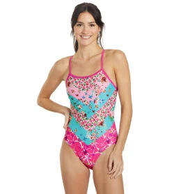 Sporti X Emma Weyant Patchwork Micro Back One Piece Swimsuit -Speedos Shop 7474625839272 patchwork 6a