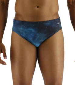 TYR Men's Cosmic Night Racer Brief Swimsuit 12 TYR Men's Cosmic Night Racer Brief Swimsuit -Speedos Shop 7539515195560 tealmulti 3a