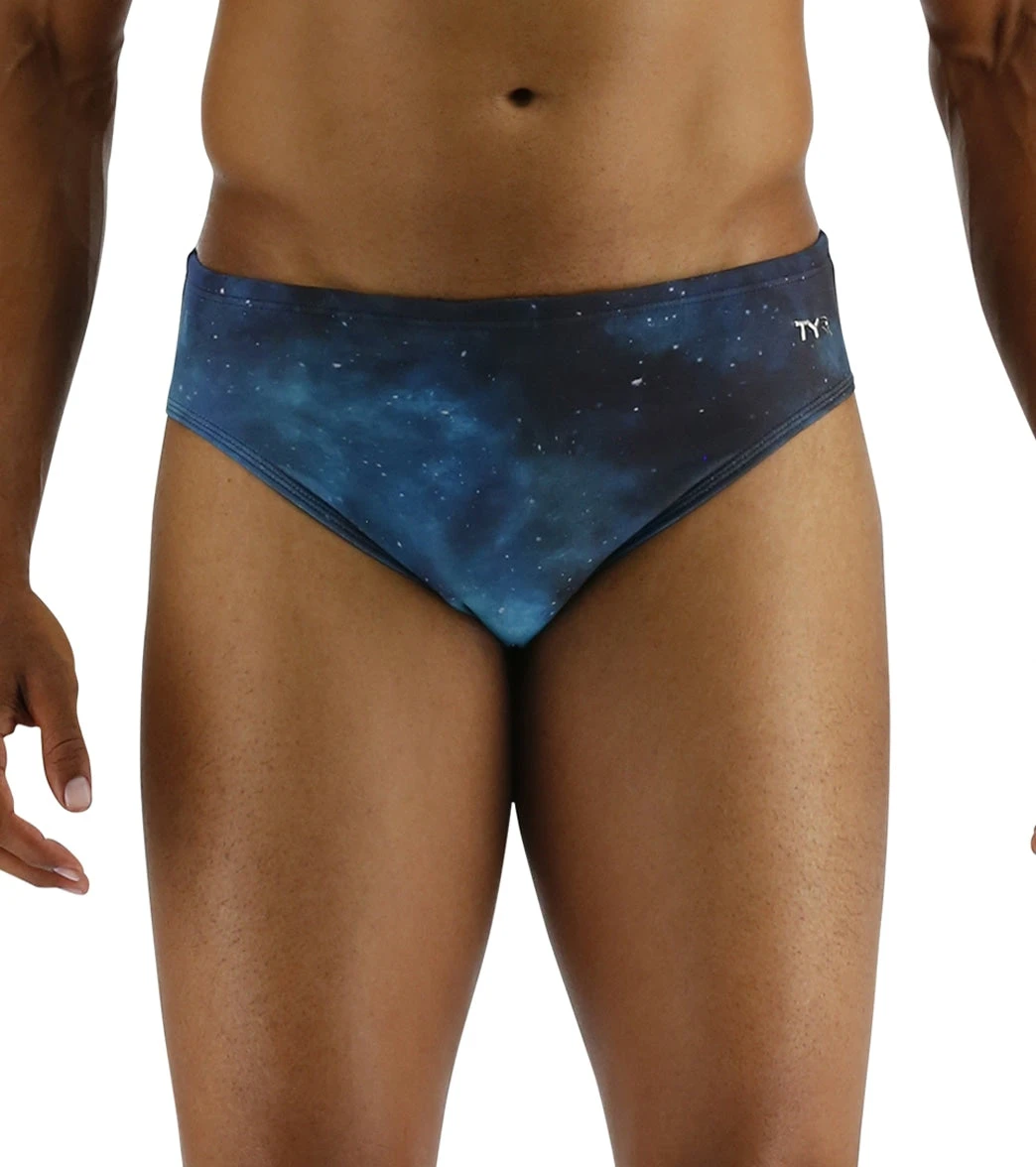 TYR Men's Cosmic Night Racer Brief Swimsuit 3 TYR Men's Cosmic Night Racer Brief Swimsuit - Image 3