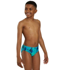Fractalicious Swim Brief Swimsuit Youth (22 - 28) -Speedos Shop 7595562074280 bluegreen 3a