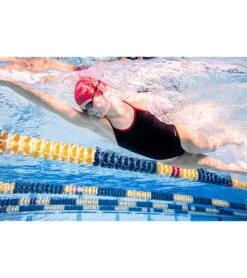 HydroLast Piped Thin Strap One Piece Swimsuit -Speedos Shop 7595852628136 blackmaroon 5a