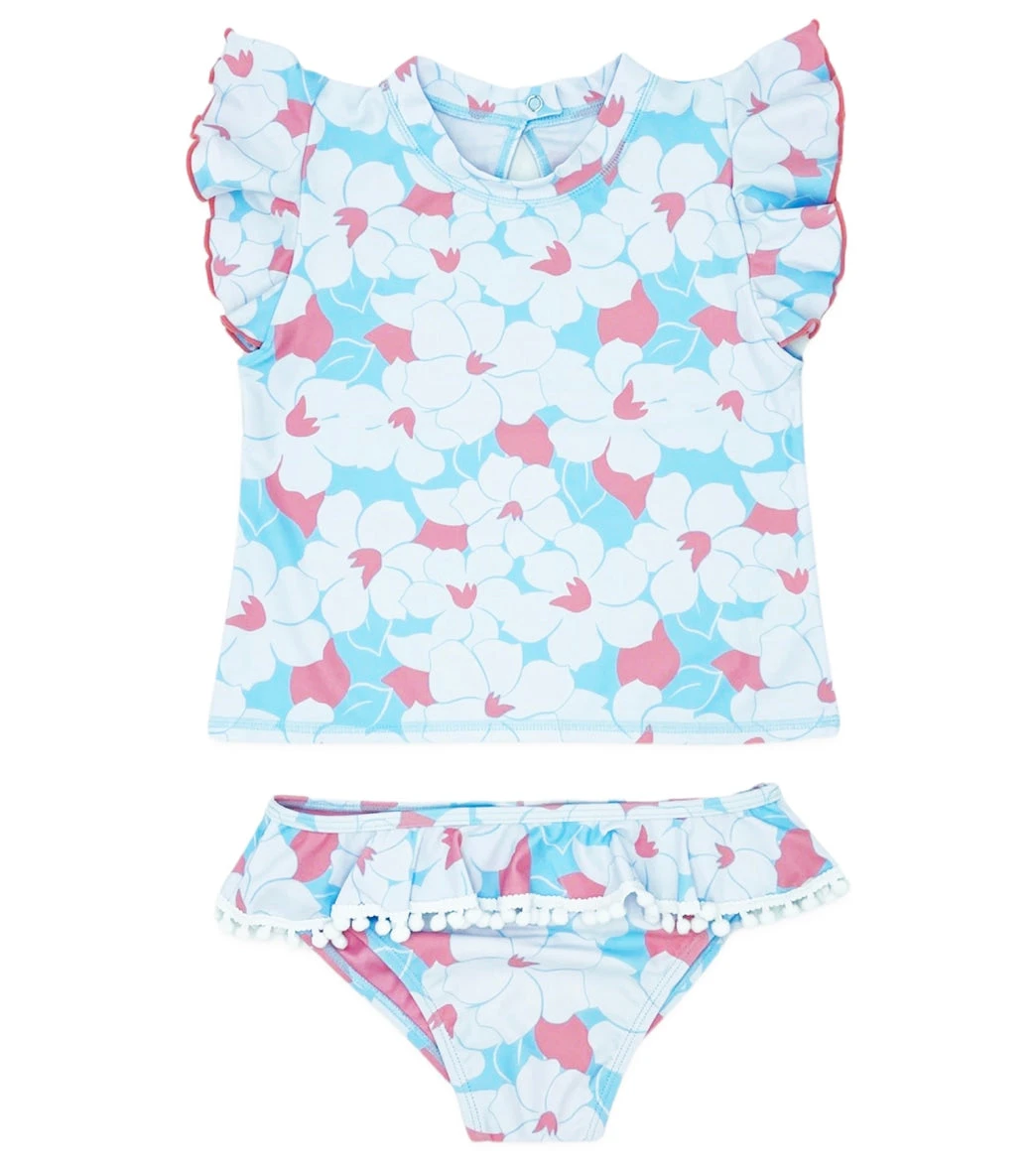 Girls' Seashell Short Sleeve Two Piece Tankini Set (Toddler, Little Kid) 1 Girls' Seashell Short Sleeve Two Piece Tankini Set (Toddler, Little Kid)