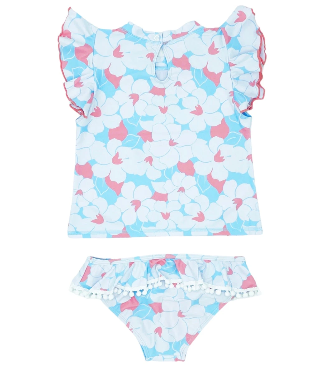 Girls' Seashell Short Sleeve Two Piece Tankini Set (Toddler, Little Kid) 2 Girls' Seashell Short Sleeve Two Piece Tankini Set (Toddler, Little Kid) - Image 2