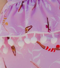 Girls' Diving Diva One Shoulder Frill One Piece Swimsuit (Toddler, Little Kid, Big Kid) -Speedos Shop 7601446486184 pink 3a