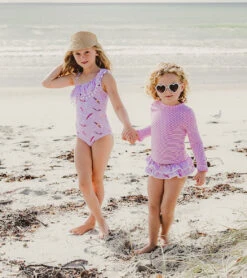 Girls' Diving Diva One Shoulder Frill One Piece Swimsuit (Toddler, Little Kid, Big Kid) -Speedos Shop 7601446486184 pink 4a