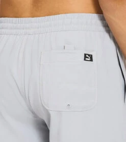 Puma Men's 7" Quickdry Branded Swim Trunks -Speedos Shop 7621702418600 coolmidgrey 4a