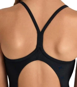 Girls' Arena Light Drop Solid One Piece Swimsuit (Toddler, Little Kid, Big Kid) -Speedos Shop 7626452992168 blackblack 3a