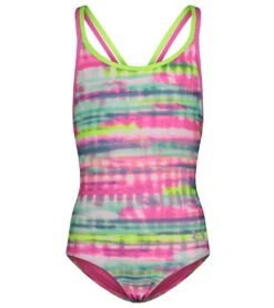 Under Armour Girls' UA Stripe Dash One Piece Swimsuit (Big Kid)