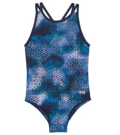 TYR Girls' StarHex Olivia Fit One Piece Swimsuit (Little Kid, Big Kid)