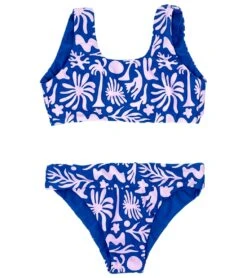 Girls' Island Hopper Reversible Two Piece Reversible Bikini Set (Little Kid, Big Kid)