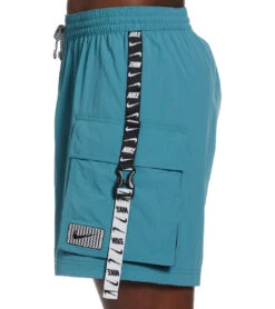 Nike Men's 18" Logo Tape Cargo Swim Trunks -Speedos Shop 7756924977320 mineralteal 3a