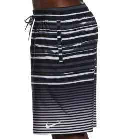 Nike Men's 20" Fade Stripe Breaker Swim Trunks -Speedos Shop 7756927074472 black 3a