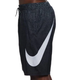 Nike Men's 20" Grid Swoosh Breaker Swim Trunks -Speedos Shop 7756927631528 black 3a