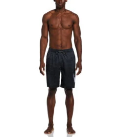 Nike Men's 20" Grid Swoosh Breaker Swim Trunks -Speedos Shop 7756927631528 black 4a