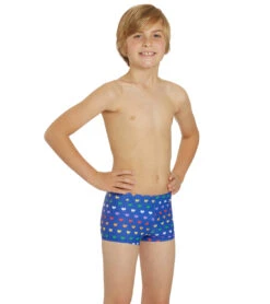 Rainbow Heart Square Leg Swimsuit Youth (22-28) -Speedos Shop 7764257013928 rainbowheart 3a
