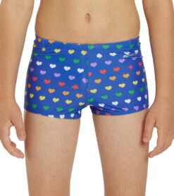 Rainbow Heart Square Leg Swimsuit Youth (22-28) -Speedos Shop 7764257013928 rainbowheart 5a