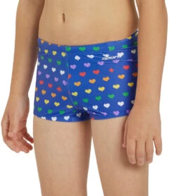 Rainbow Heart Square Leg Swimsuit Youth (22-28) -Speedos Shop 7764257013928 rainbowheart 6a