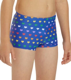 Rainbow Heart Square Leg Swimsuit Youth (22-28) -Speedos Shop 7764257013928 rainbowheart 7a