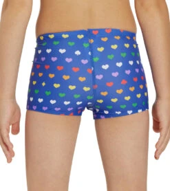 Rainbow Heart Square Leg Swimsuit Youth (22-28) -Speedos Shop 7764257013928 rainbowheart 8a